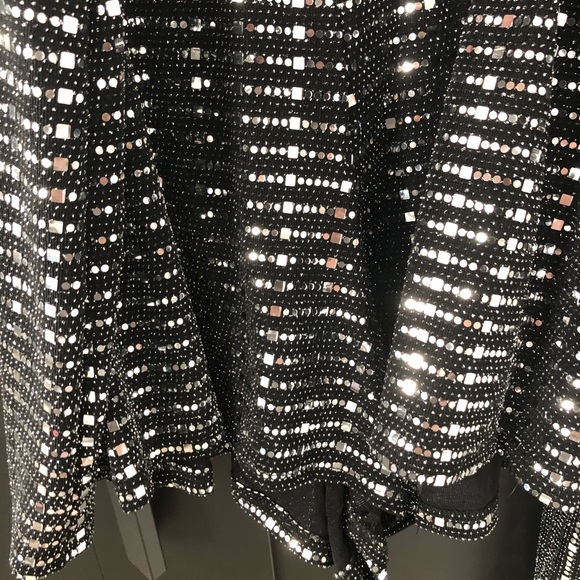 TOPSHOP BLACK + SILVER ROMPER - Picture 3 of 5